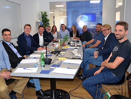 Gruppenfoto vom Workshop im InfPro-Headquarter mit Quehenberger Logistics