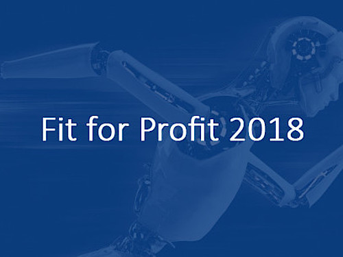 Einladung zum Fachkongress "Fit for Profit" im Juni 2018 in Düsseldorf