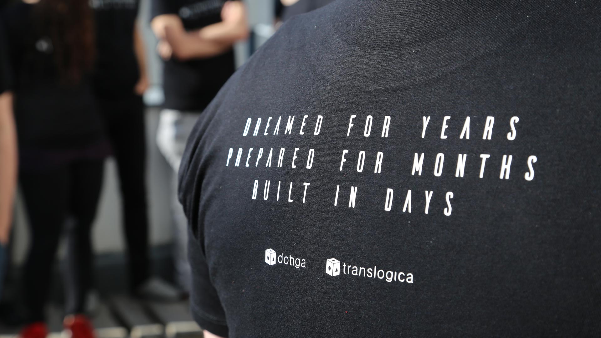 Impression vom Translogica Hackathon unter dem Motto "Dreamed for years, prepared for months, built in days"